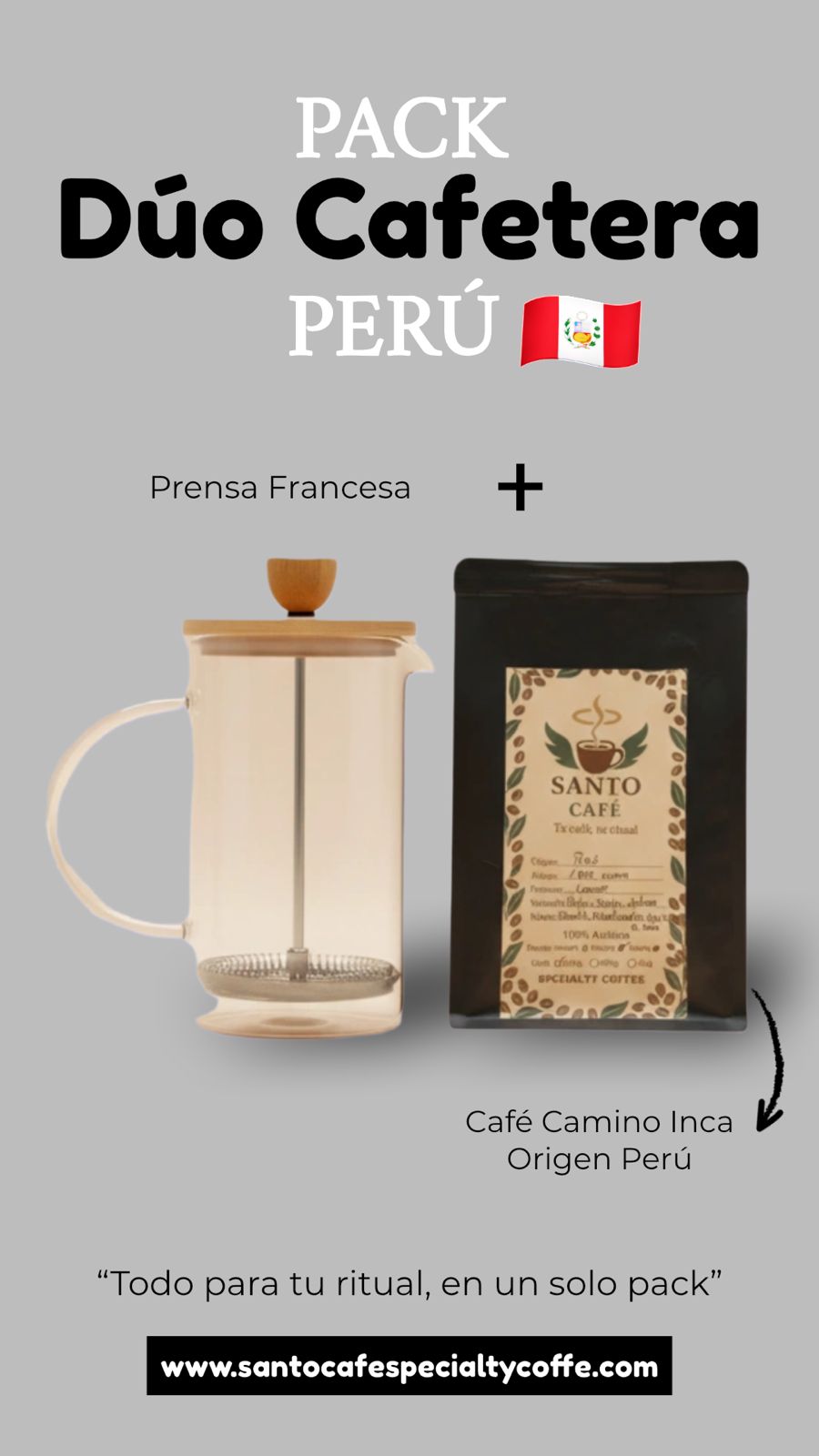 PERÚ DUO Cafetera (Café + Prensa Francesa) | AHORRA 16%