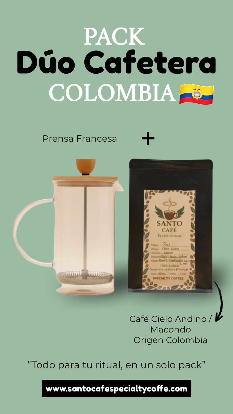 COLOMBIA DUO Cafetera (Café + Prensa Francesa) | AHORRA 16%