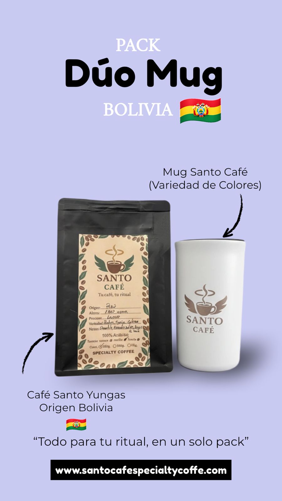 BOLIVIA DUO Mug (Café + Mug) | AHORRAS 15%